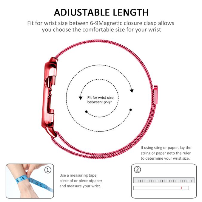 MilaneseKlokkereim Apple Watch 44mm med beskyttelsesramme - Rød