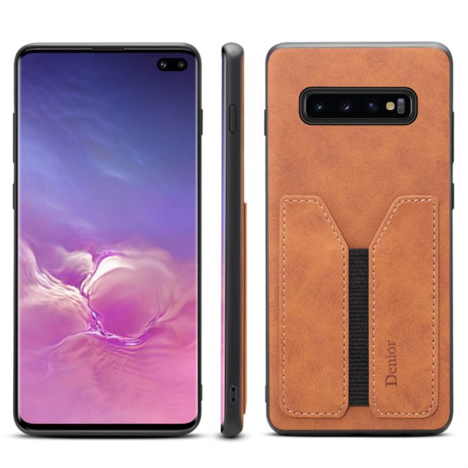 PU + TPU beskyttelsesetui med kortspor for Samsung Galaxy S10