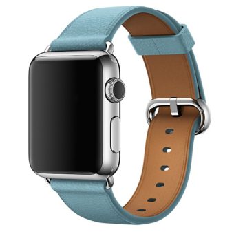 Klassisk Klokkereim i lær for Apple Watch 41 / 40 / 38 mm - Lys blå
