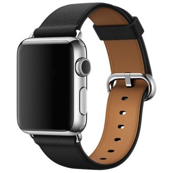Klassisk Klokkereim i lær for Apple Watch 41 / 40 / 38 mm - Sort
