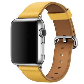 Klassisk Klokkereim i lær for Apple Watch 41 / 40 / 38 mm - Gul