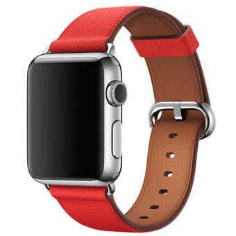 Klassisk Klokkereim i lær for Apple Watch 41 / 40 / 38 mm - Rød