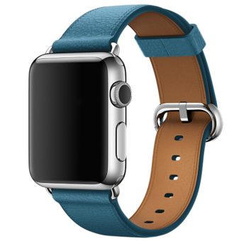Klassisk Klokkereim i lær for Apple Watch 41 / 40 / 38 mm - Mørk blå