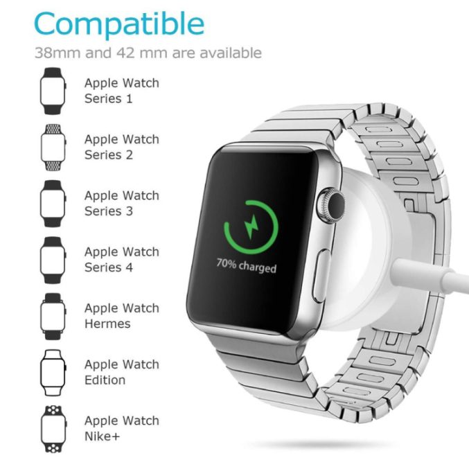 USB-C Apple Watch magnetisk ladekabel (30cm) - Bilde 5