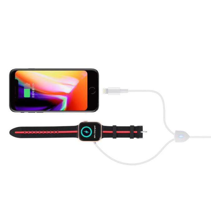 2 i 1 magnetisk ladekabel for Apple Watch og Lightning 2A - Bilde 14
