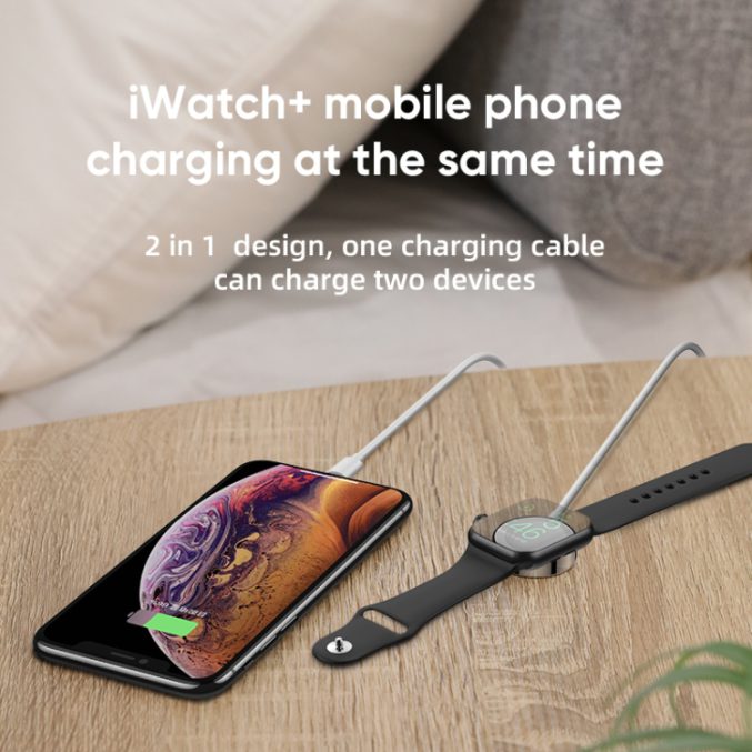 2 i 1 magnetisk ladekabel for Apple Watch og Lightning 2A - Bilde 10