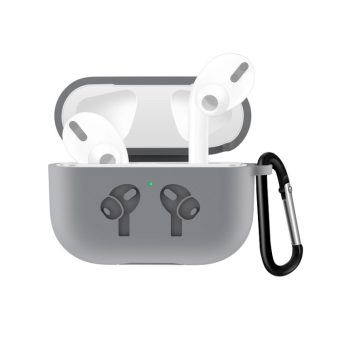 Silikon flip cover med anti-drop spenne for AirPods Pro - Grå