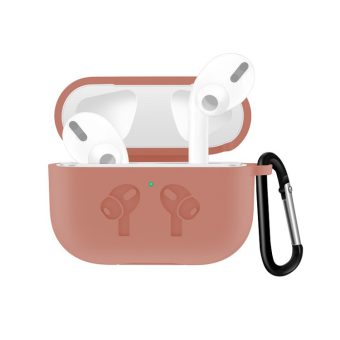 Silikon flip cover med anti-drop spenne for AirPods Pro - Myk rosa