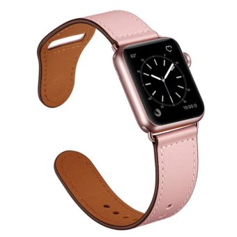 Lærbånd for Apple Watch 41 / 40 / 38 mm - Myk rosa