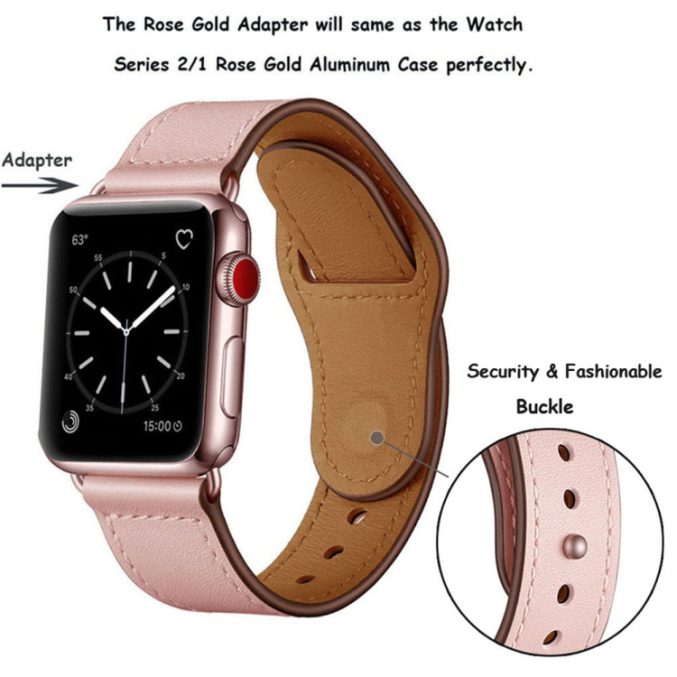 Lærbånd for Apple Watch 41 / 40 / 38 mm - Bilde 18