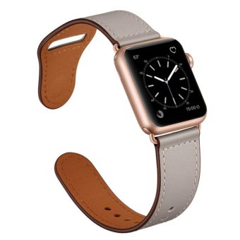 Lærbånd for Apple Watch 41 / 40 / 38 mm - Stein