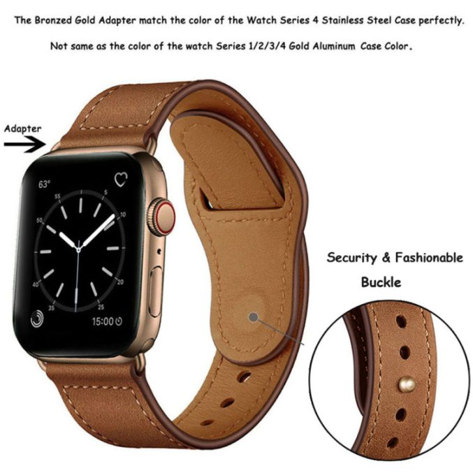 Lærbånd for Apple Watch 41 / 40 / 38 mm - Bilde 4