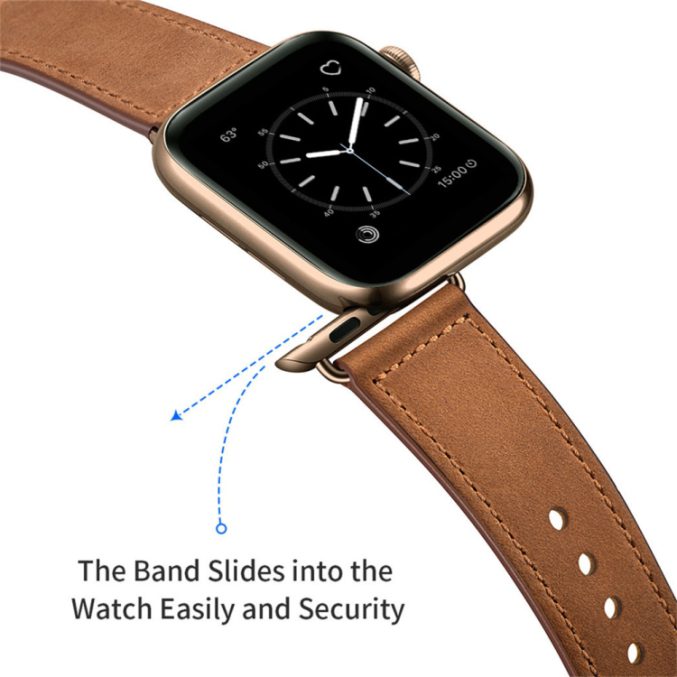 Lærbånd for Apple Watch 41 / 40 / 38 mm - Bilde 5
