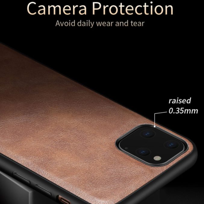 Enkelt lærdeksel for iPhone 11 Pro - Bilde 4