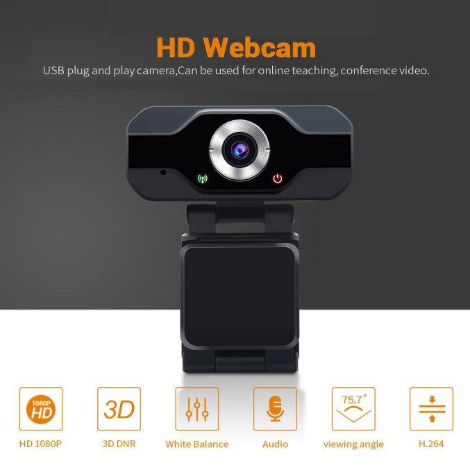 ESCAM PVR006 Webkamera med mikrofon HD1080P - Bilde 2