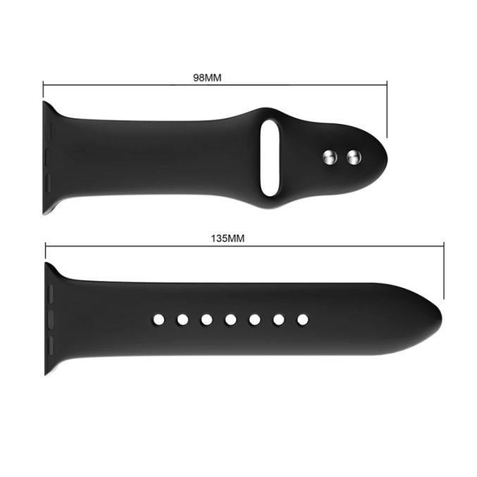 Silikon klokkereim med dobbeltfeste for Apple Watch 41 / 40 / 38 mm - Bilde 38