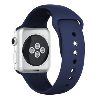 Silikon klokkereim med dobbeltfeste for Apple Watch 41 / 40 / 38 mm - Mørk blå