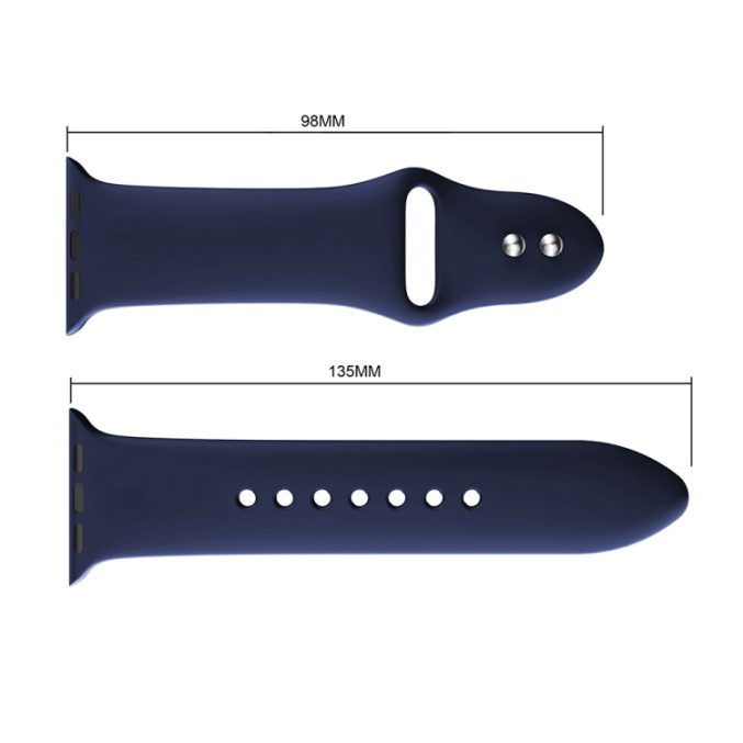 Silikon klokkereim med dobbeltfeste for Apple Watch 41 / 40 / 38 mm - Bilde 18