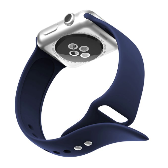 Silikon klokkereim med dobbeltfeste for Apple Watch 41 / 40 / 38 mm - Bilde 19