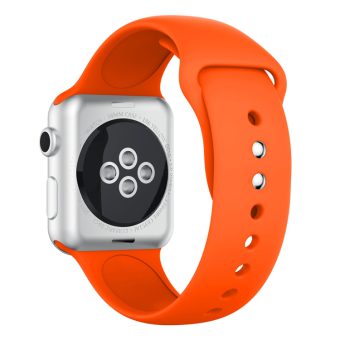 Silikon klokkereim med dobbeltfeste for Apple Watch 41 / 40 / 38 mm - Oransj