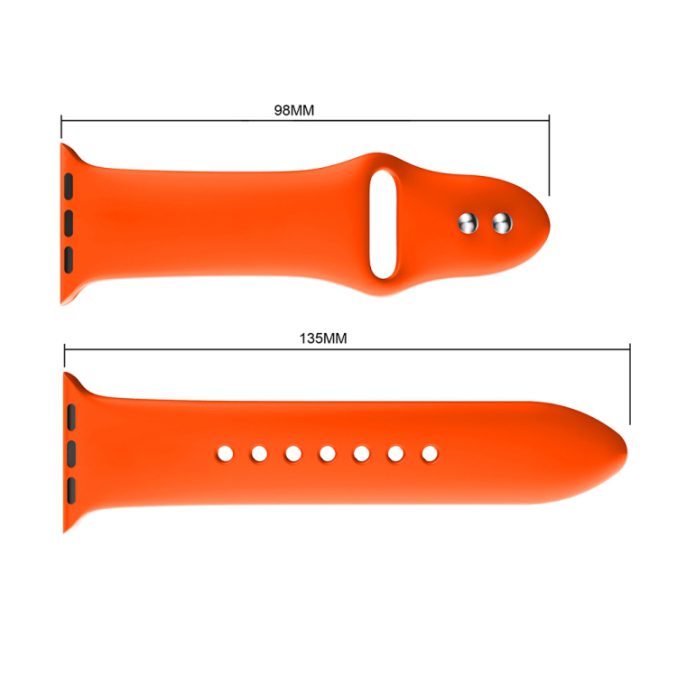 Silikon klokkereim med dobbeltfeste for Apple Watch 41 / 40 / 38 mm - Bilde 14