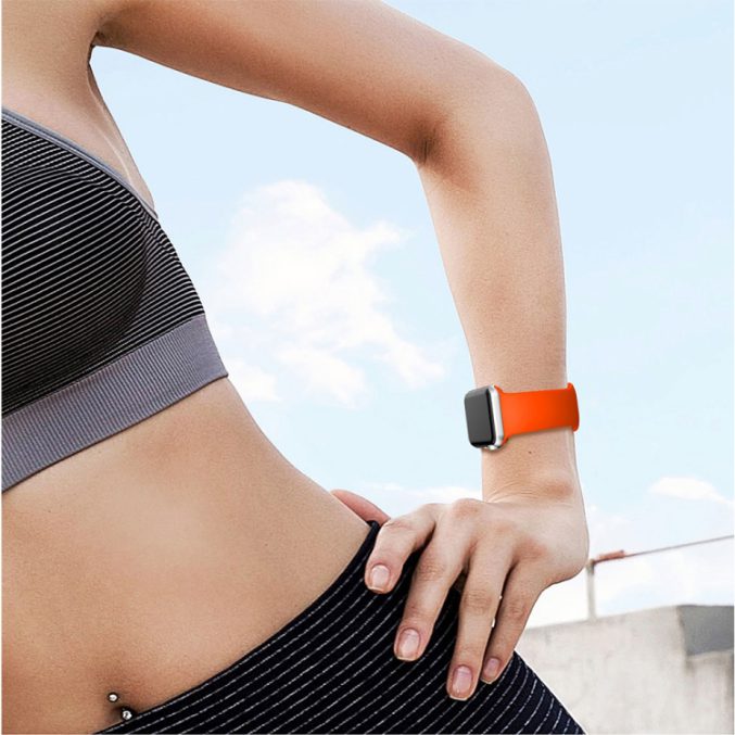 Silikon klokkereim med dobbeltfeste for Apple Watch 41 / 40 / 38 mm - Bilde 16
