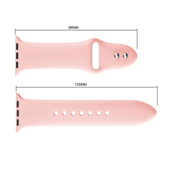 Silikon klokkereim med dobbeltfeste for Apple Watch 41 / 40 / 38 mm - Bilde 26