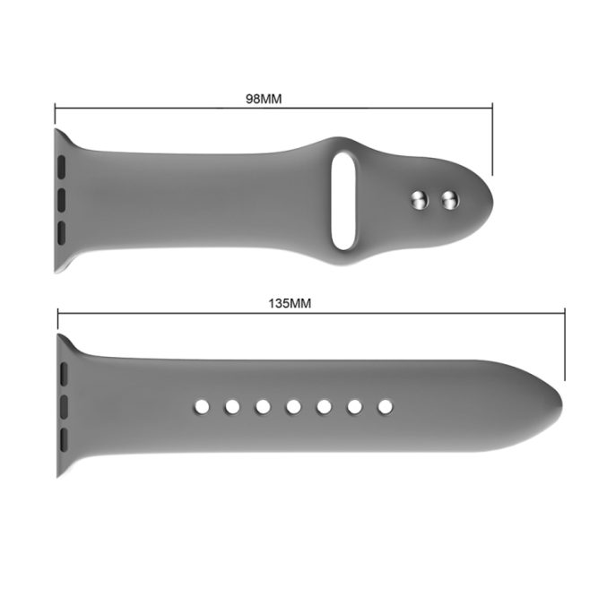 Silikon klokkereim med dobbeltfeste for Apple Watch 41 / 40 / 38 mm - Bilde 34