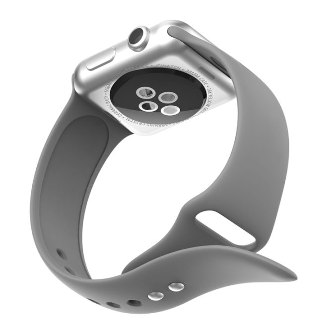 Silikon klokkereim med dobbeltfeste for Apple Watch 41 / 40 / 38 mm - Bilde 35