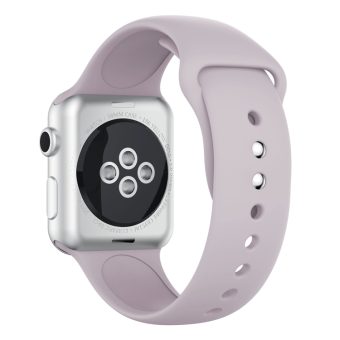 Silikon klokkereim med dobbeltfeste for Apple Watch 41 / 40 / 38 mm - Lys lilla