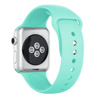 Silikon klokkereim med dobbeltfeste for Apple Watch 41 / 40 / 38 mm - Mintgrønn