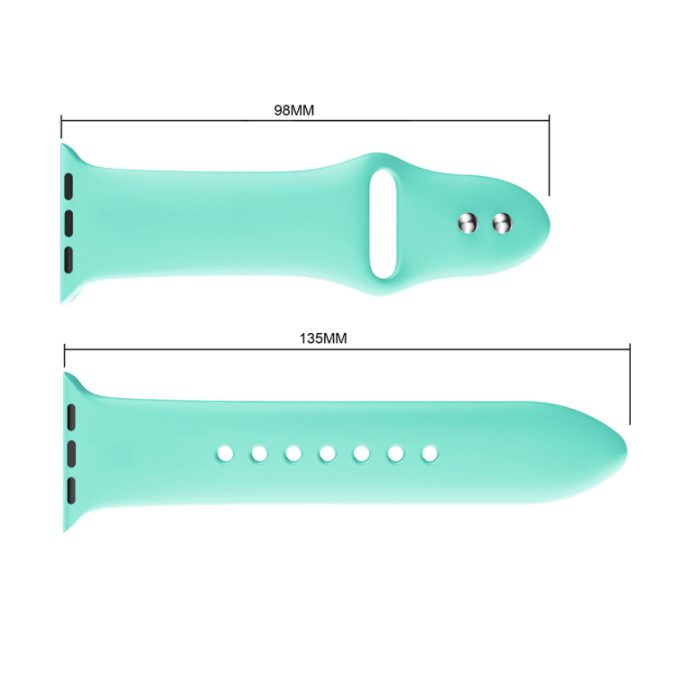 Silikon klokkereim med dobbeltfeste for Apple Watch 41 / 40 / 38 mm - Bilde 22