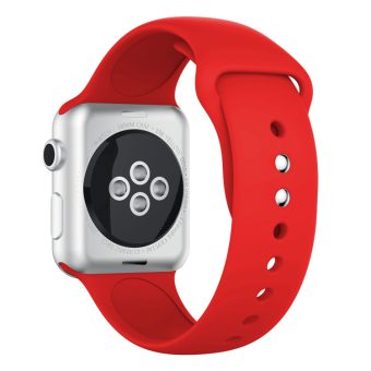 Silikon klokkereim med dobbeltfeste for Apple Watch 41 / 40 / 38 mm - Rød