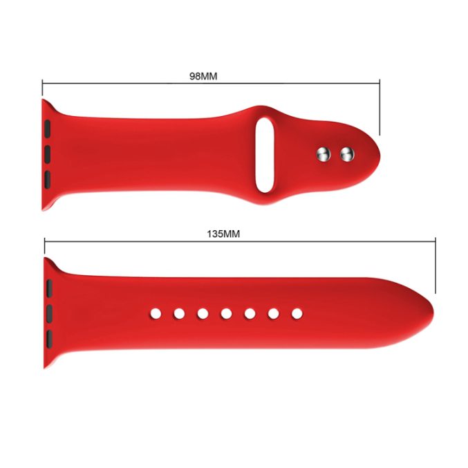 Silikon klokkereim med dobbeltfeste for Apple Watch 41 / 40 / 38 mm - Bilde 10