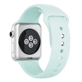 Silikon klokkereim med dobbeltfeste for Apple Watch 41 / 40 / 38 mm - Turkis