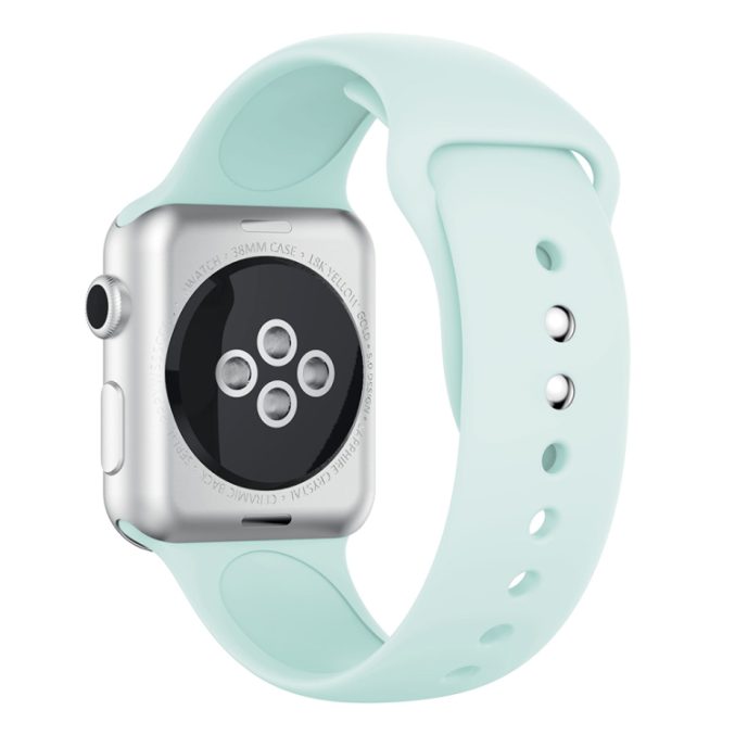 Silikon klokkereim med dobbeltfeste for Apple Watch 41 / 40 / 38 mm - Bilde 6