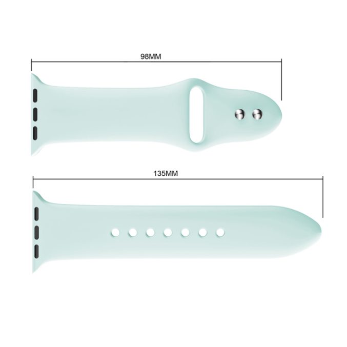 Silikon klokkereim med dobbeltfeste for Apple Watch 41 / 40 / 38 mm - Bilde 7