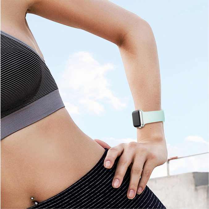 Silikon klokkereim med dobbeltfeste for Apple Watch 41 / 40 / 38 mm - Bilde 8
