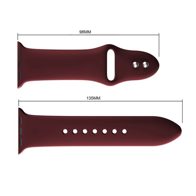Silikon klokkereim med dobbeltfeste for Apple Watch 41 / 40 / 38 mm - Bilde 3