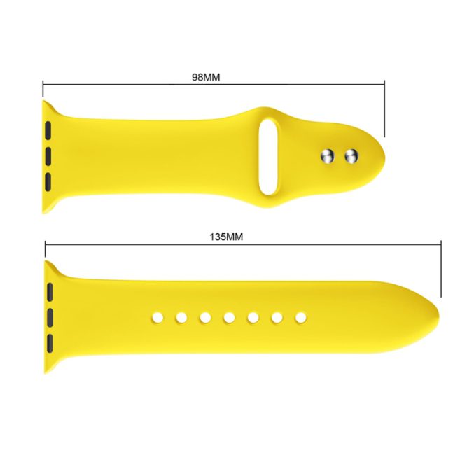 Silikon klokkereim med dobbeltfeste for Apple Watch 41 / 40 / 38 mm - Bilde 30