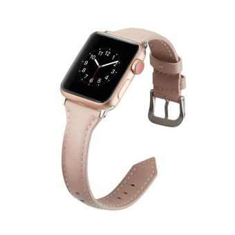 Smal klokkereim av lær for Apple Watch Ultra 49 / 45 / 44  mm - Myk rosa
