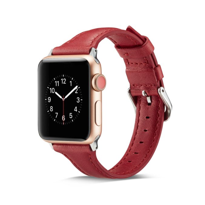 Smal klokkereim av lær for Apple Watch 41 / 40 / 38 mm - Bilde 2