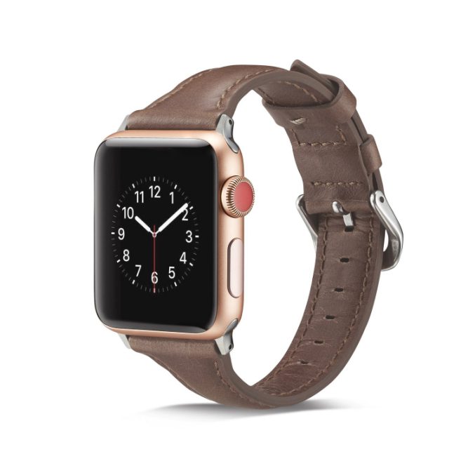 Smal klokkereim av lær for Apple Watch 41 / 40 / 38 mm - Bilde 12