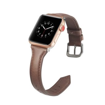 Smal klokkereim av lær for Apple Watch Ultra 49 / 45 / 44  mm - Kaffe