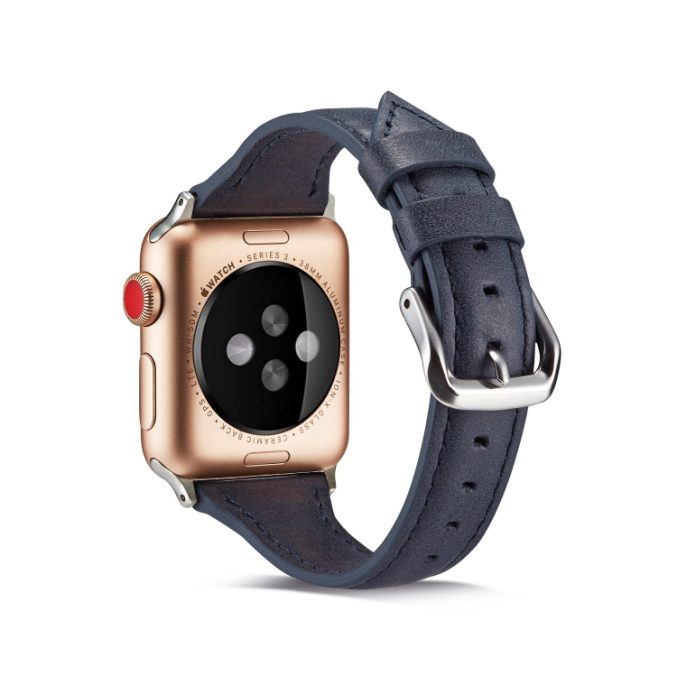 Smal klokkereim av lær for Apple Watch 41 / 40 / 38 mm - Bilde 28