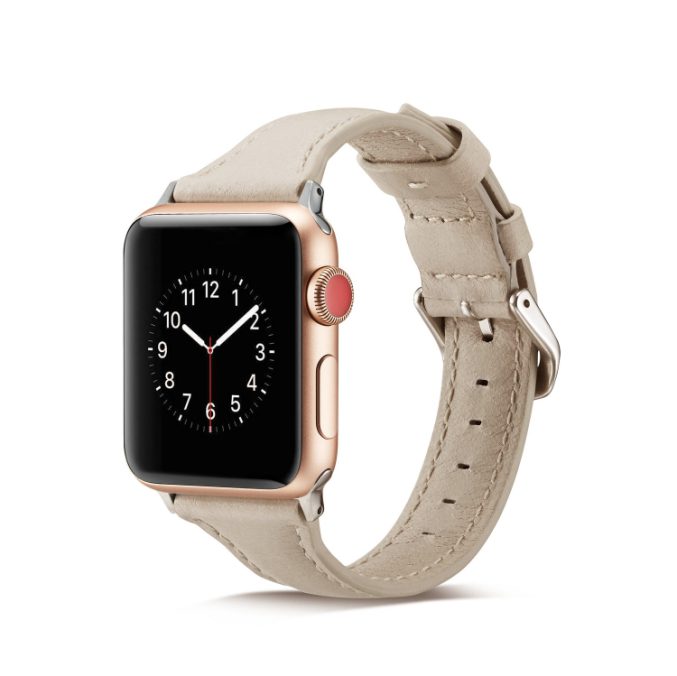 Smal klokkereim av lær for Apple Watch 41 / 40 / 38 mm - Bilde 37