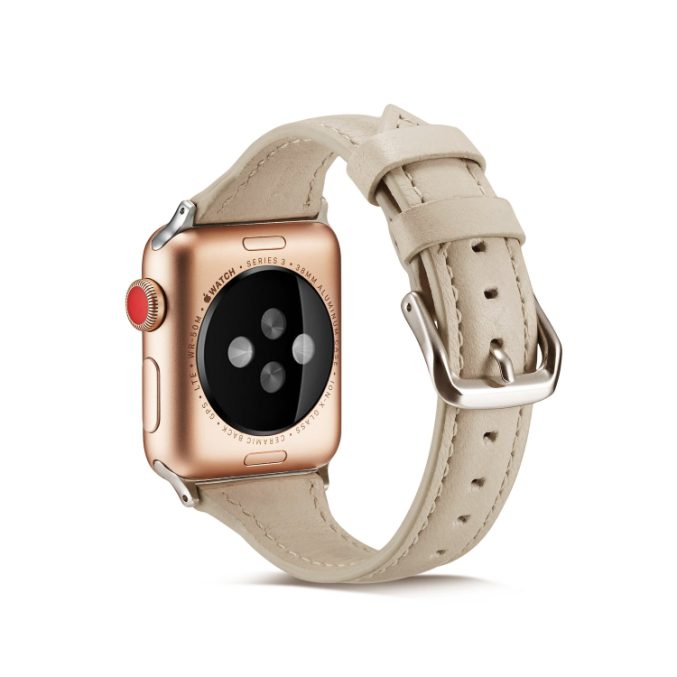 Smal klokkereim av lær for Apple Watch 41 / 40 / 38 mm - Bilde 38