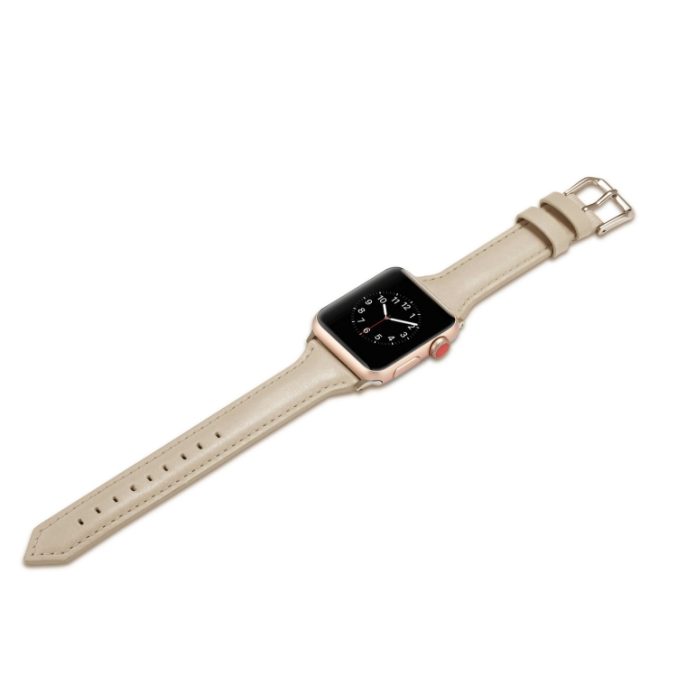 Smal klokkereim av lær for Apple Watch 41 / 40 / 38 mm - Bilde 41