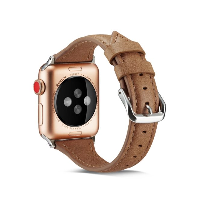 Smal klokkereim av lær for Apple Watch 41 / 40 / 38 mm - Bilde 23