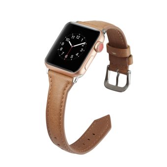 Smal klokkereim av lær for Apple Watch Ultra 49 / 45 / 44  mm - Brun